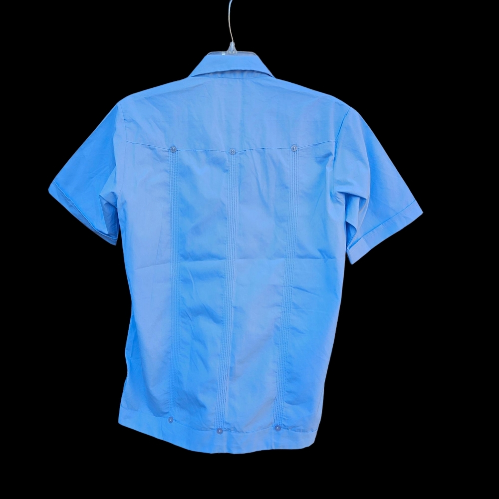 Light Blue Short Sleeve Shirt Men Size S - Picture 14 of 15
